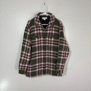 Outerknown Shirt Jacket Womens Small Plaid Shacket Button Up Overshirt Cloud